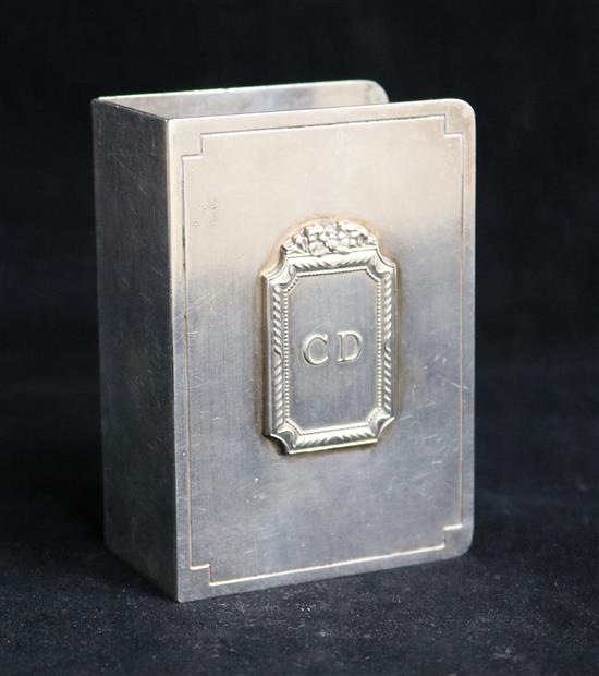 A Christian Dior plated perfume bottle holder, 3.25in.